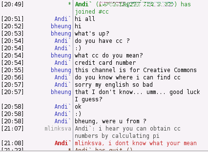 credit card numbers from pi